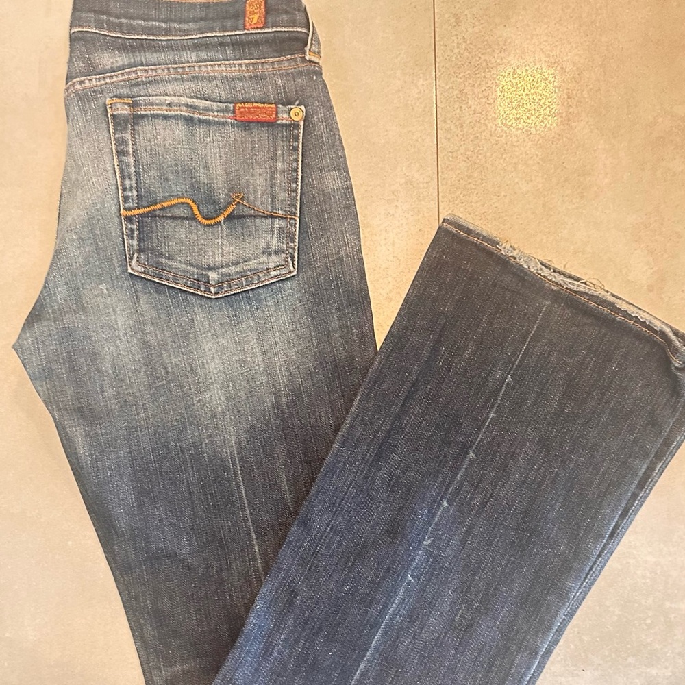 7 for all mankind mid rise boot cut jeans size 29